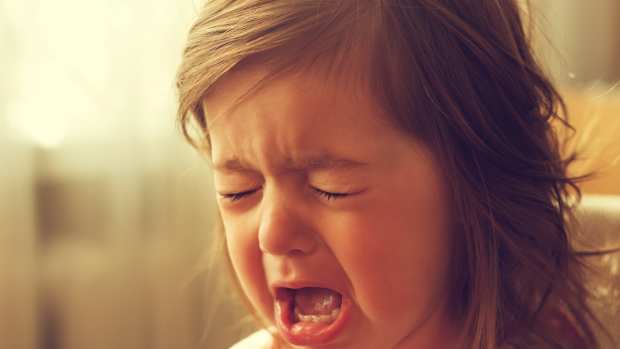 toddler girl crying