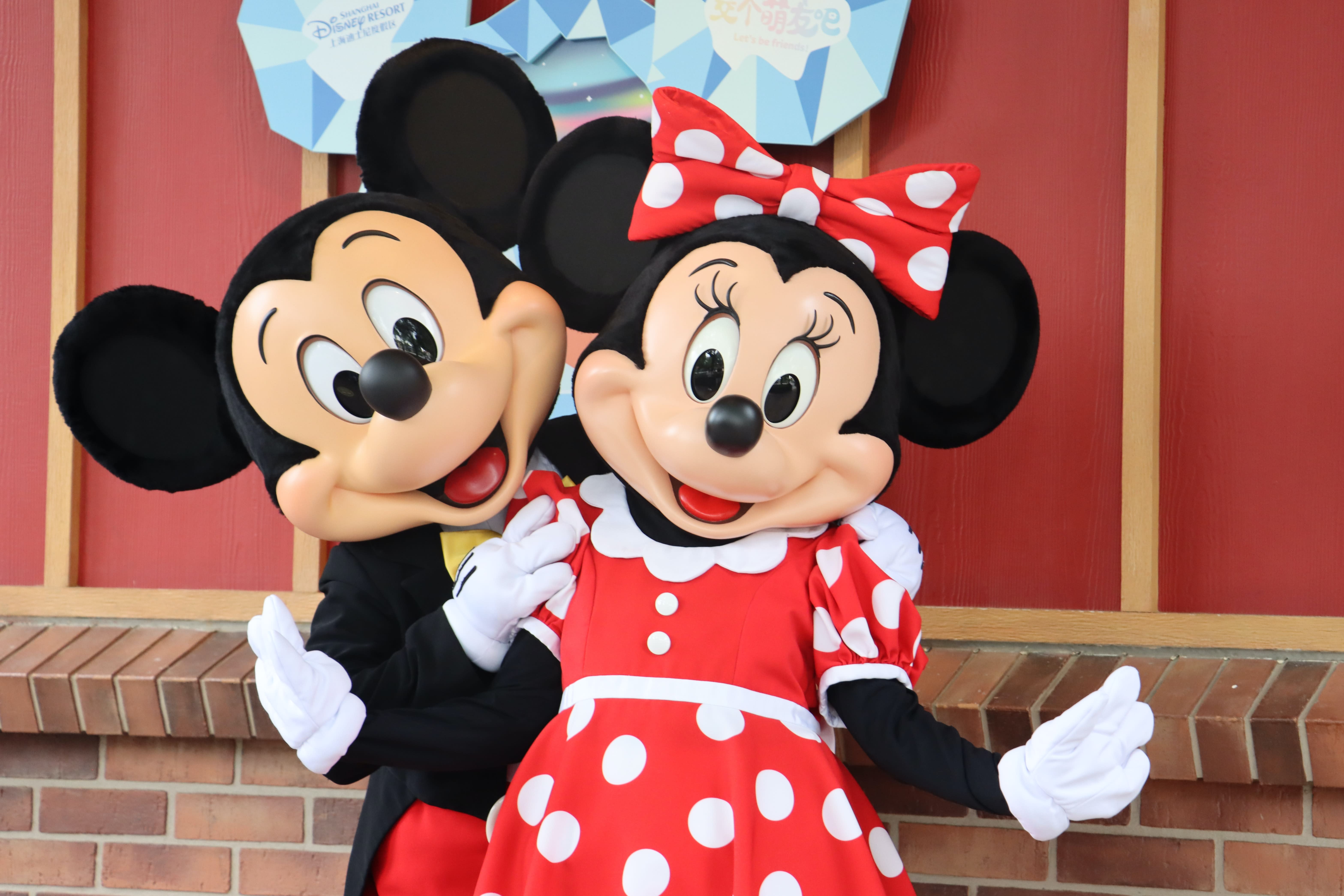 Little Girls Meets Minnie Mouse at Disney World and Cuteness